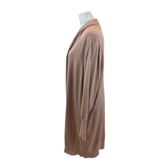 Ladies Leith Cozy Long Cardigan Light Pink Open Front Size XL - Picture 6 of 9